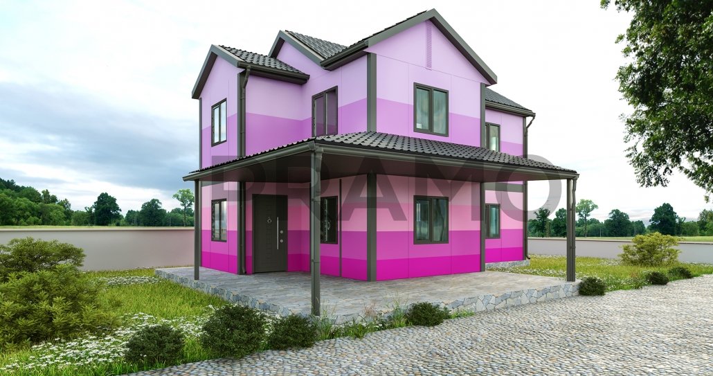 145 m2 DOUBLE STOREY PREFABRICATED HOUSING