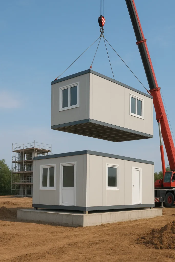 Modern prefabricated home with sleek design, showcasing durability, customization, and quality beyond common myths