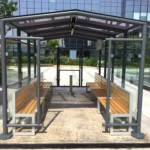 prefabricated smoking cabin for public spaces