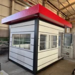Outdoor modular Pramo Metropol Cabin placement